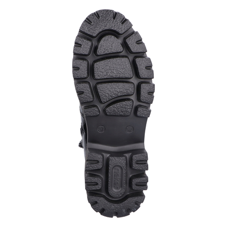 Rieker Lakierowane Trzewiki Damskie Na Platformie Czarne Y3330-00-BLACK