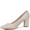 Sergio Leone Pointed-Toe Pumps Block Heel Nude Beige PB414