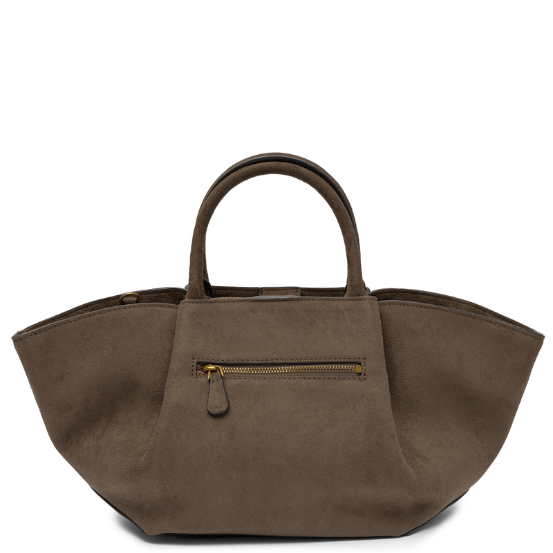 Guess Allegra Girlfriend Satchel Suede Trapeze Bag Olive HWSG2237060-OLIVE
