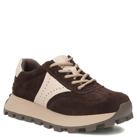 Filippo Zamszowe Sneakersy Damskie Na Platformie Brązowe DP7976-26-D-BR