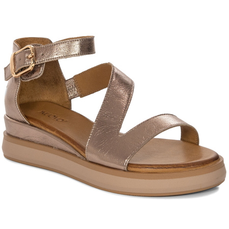  Inuovo Women's Leather Platform Sandals Rose Gold
