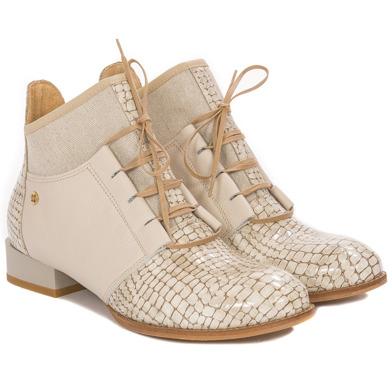 Maciejka 04744-04/00-5 Beige Lace-up Boots