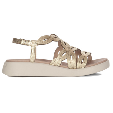 Wonders Women's Leather Sandals Platino