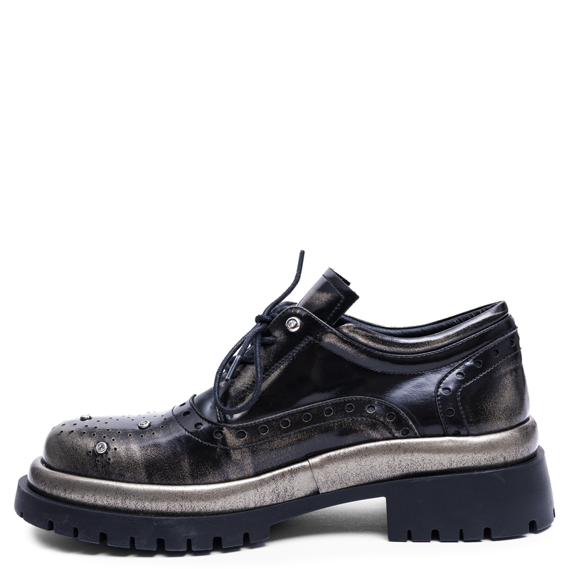 Maciejka Women's Leather Lace-Up Shoes Black K7725-01/00-1