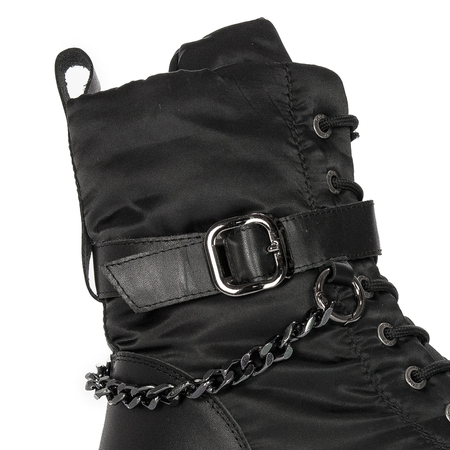 GOE Women's warm leather black women's boots