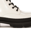 S.Barski Women's warmed lacquered White Ankle boots