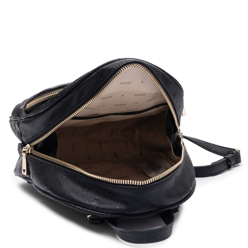 Guess Stylish City Women's Backpack with Embossed Monogram A4 Black HWPD7118330-BLACK