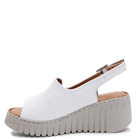 Artiker Leather Comfortable Wedge Sandals White 54C0786