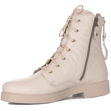 Maciejka Beige Women's Lace-Up Boots