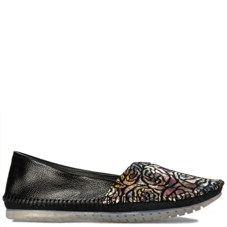 Maciejka leather slip-on floral detail loafers black 1930B-01/00-0