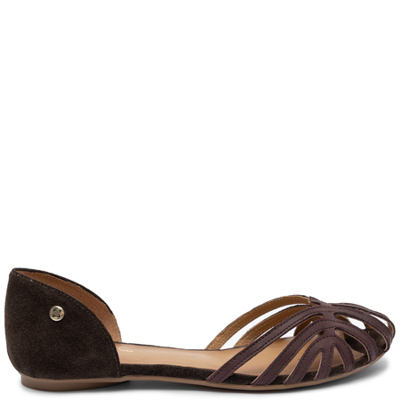 Maciejka Comfortable Leather Flat Women's Sandals Brown 07546-02/00-1