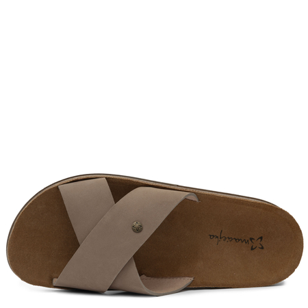 Maciejka Leather Women’s Platform Slides 3.5 cm Beige P7504-04/00-0