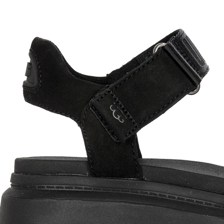 UGG Sandały damskie skórzane Ankle Black