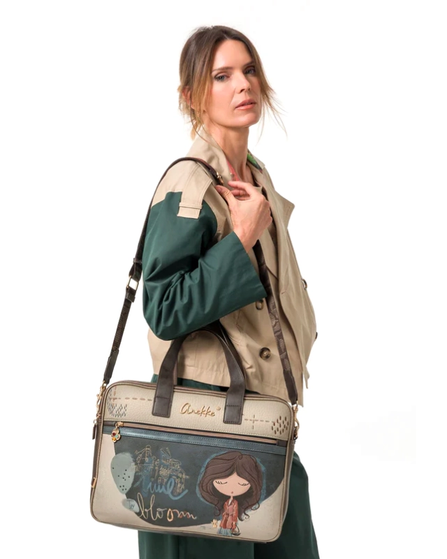 Anekke Original Elegant Laptop Bag Briefcase Fitting A4 Multicolored 43706-113