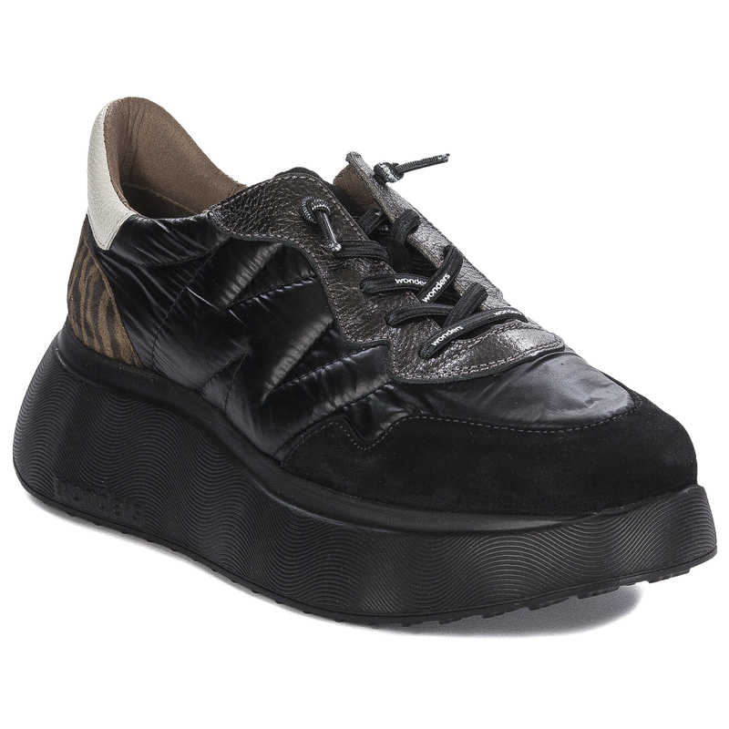 Wonders Women's Sneakers low shoes Roma Negro Plomo