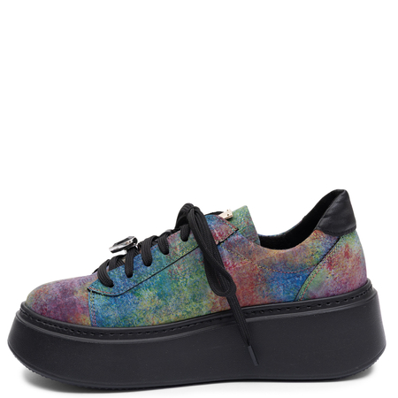Maciejka Skórzane Sneakersy Półbuty Damskie Na Platformie Wielokolorowe 6191W-22/00-8