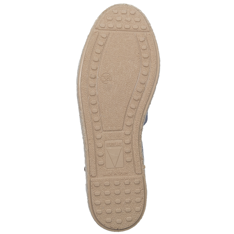Verbenas Carmen Espadryle Damskie Skórzane Niebieskie CARMEN-SER-SEA