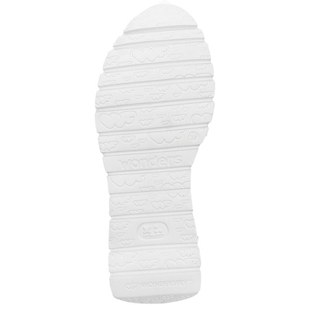 Wonders Women's Platform Half Shoes Blanco