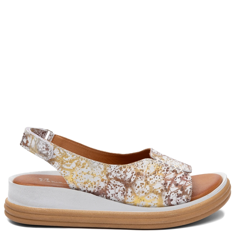 Maciejka Fashionable Leather Wedge Sandals Multicolor L7631-11/00-1