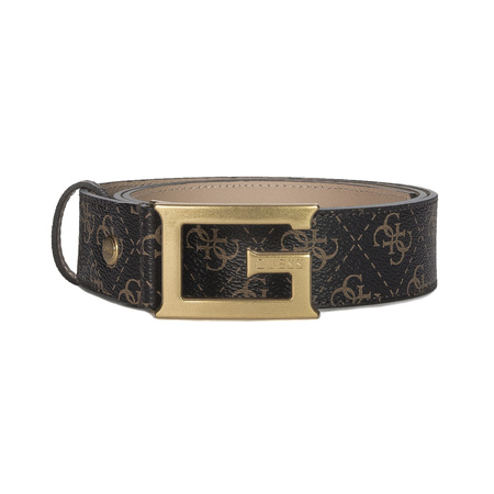 Guess Pasek damski Brown Logo BNL brązowy