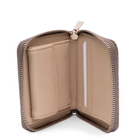 Guess Elegancki Zapinany Na Zamek Portfel Damski Beżowy SWSG7459137-LATTE