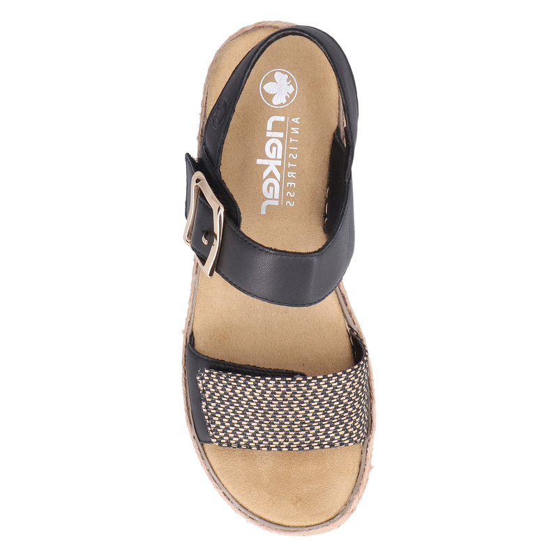 Rieker Women's Black Sandals