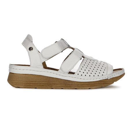 Maciejka Women's Leather White Sandals