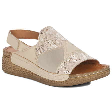 Maciejka Women's Leather Sandals Beige