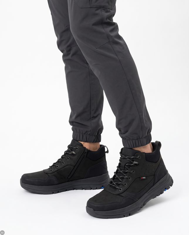 Rieker Men's Insulated Ankle Boots Low Shoes Black B9502-00-BLK