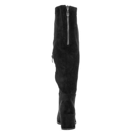 Sergio Leone KZ273 Black Knee-High Boots