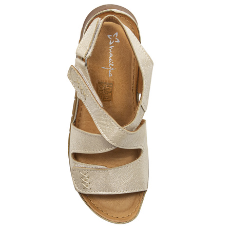Maciejka L4496-25/00-1 Gold Velcro Sandals