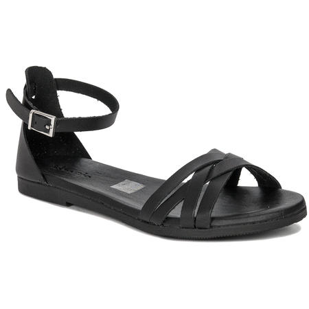 Maciejka Black leather women's sandals