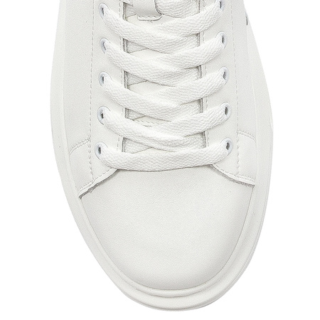GOE Sneakersy męskie skórzane White białe