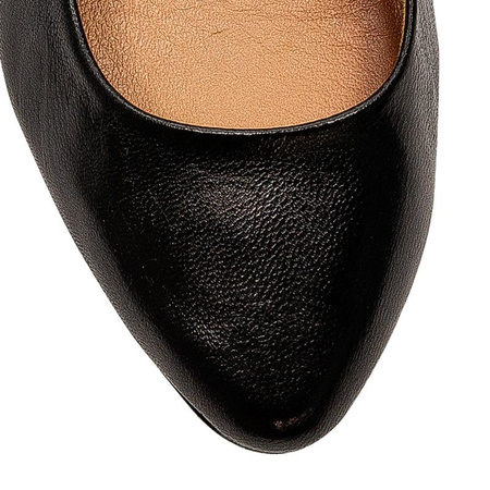 Maciejka leather ballet flats almond toe black 00873-01/00-6