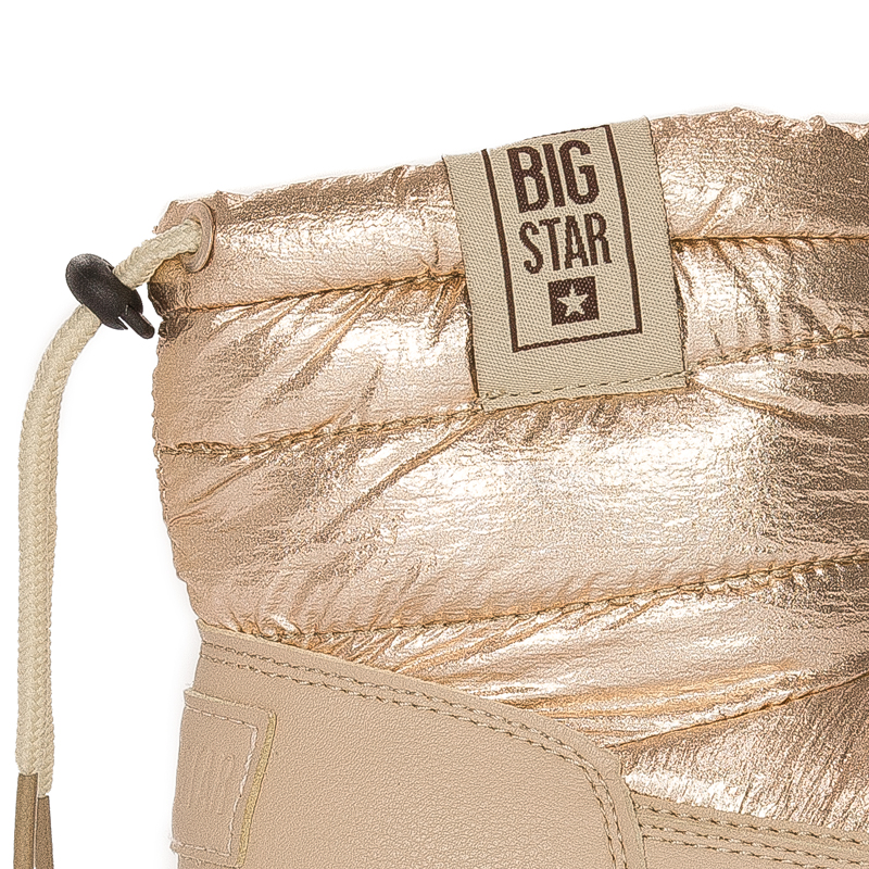 Big Star Śniegowce botki dziewczęce Beige beżowe