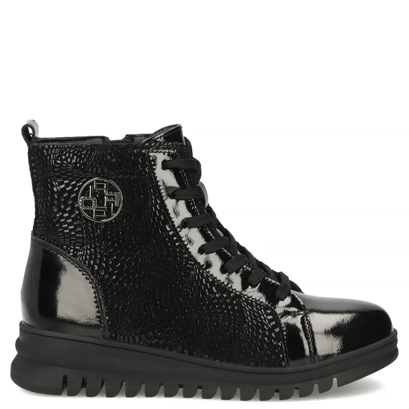 Filippo Black Leather Lace-Up Ankle Boots DBT8073-26-BLK-L