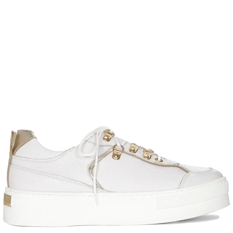 Inofio women's leather white shoes