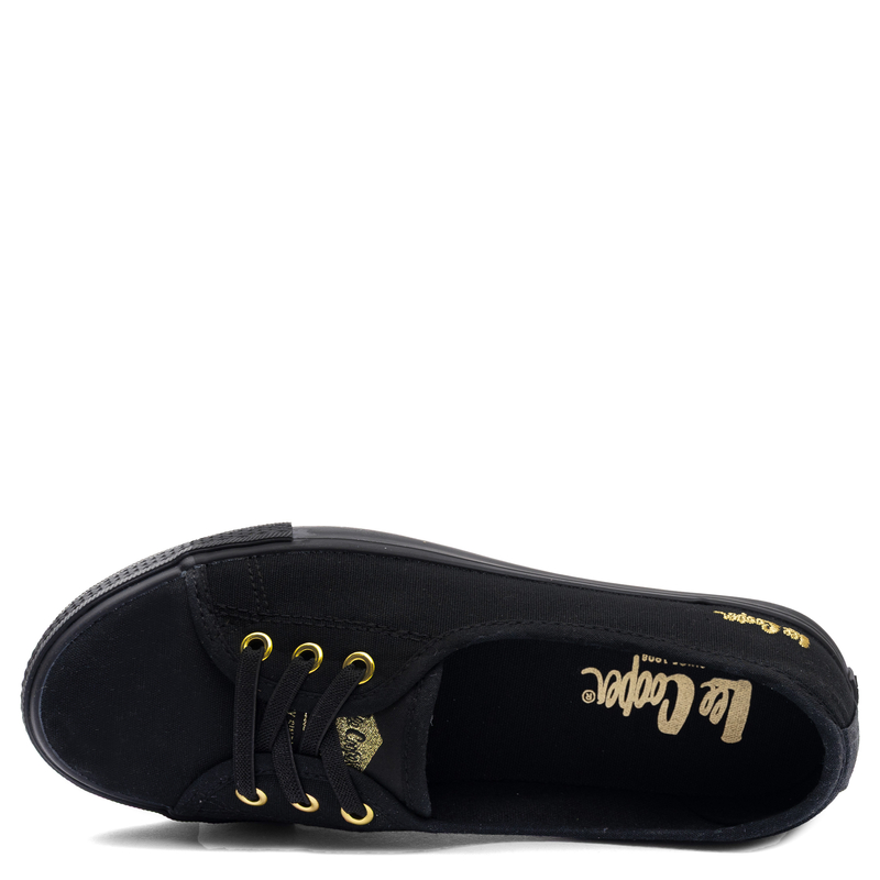 Lee Cooper Classic Low Sneakers With Gold Logo Black LCW-26-02-4045L
