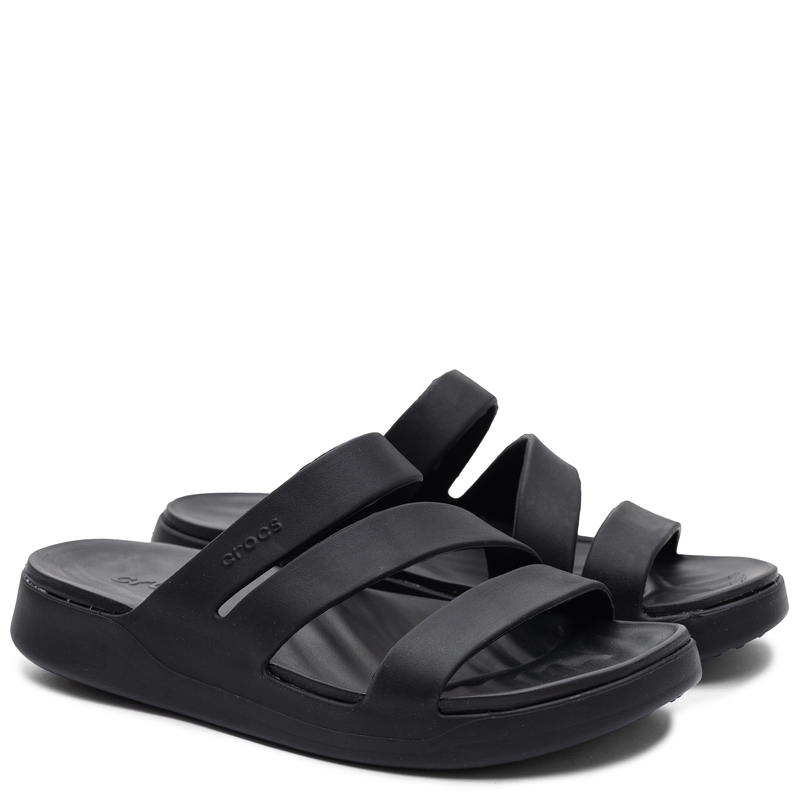 Crocs Getaway Triple Strap Slide Women's Sandals Lightweight Black 209587-001