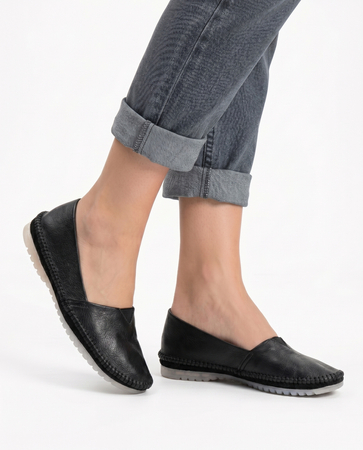 Maciejka Women's Black Leather Shoes 1930W-63/00-0