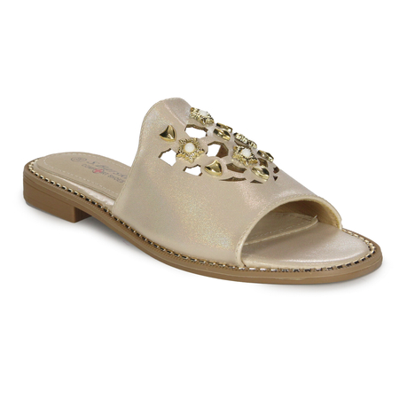 S.Barski Women's Slides Gold