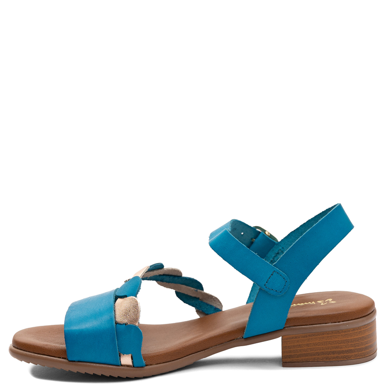 Maciejka Leather Decorative Strap Sandals Blue E7394-36/00-1