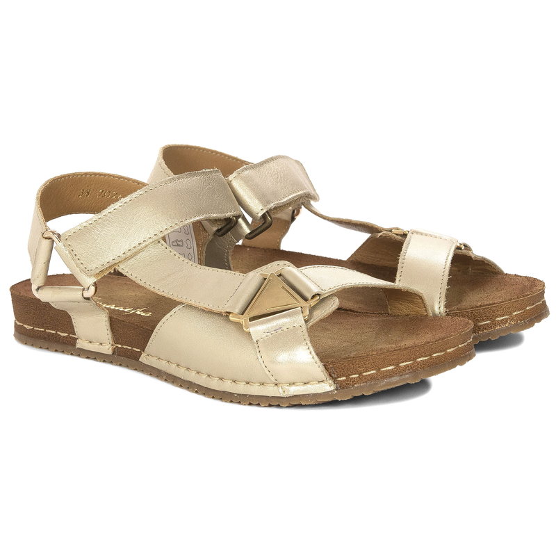 Maciejka Women's Leather Sandals Gold