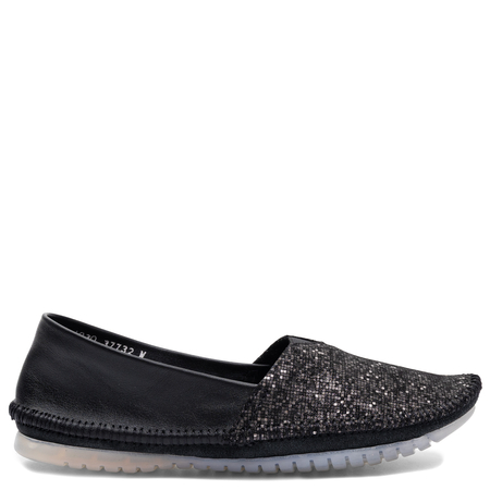 Maciejka Leather Loafers With Mosaic Front Lords Shoes Black 1930W-51/00-0