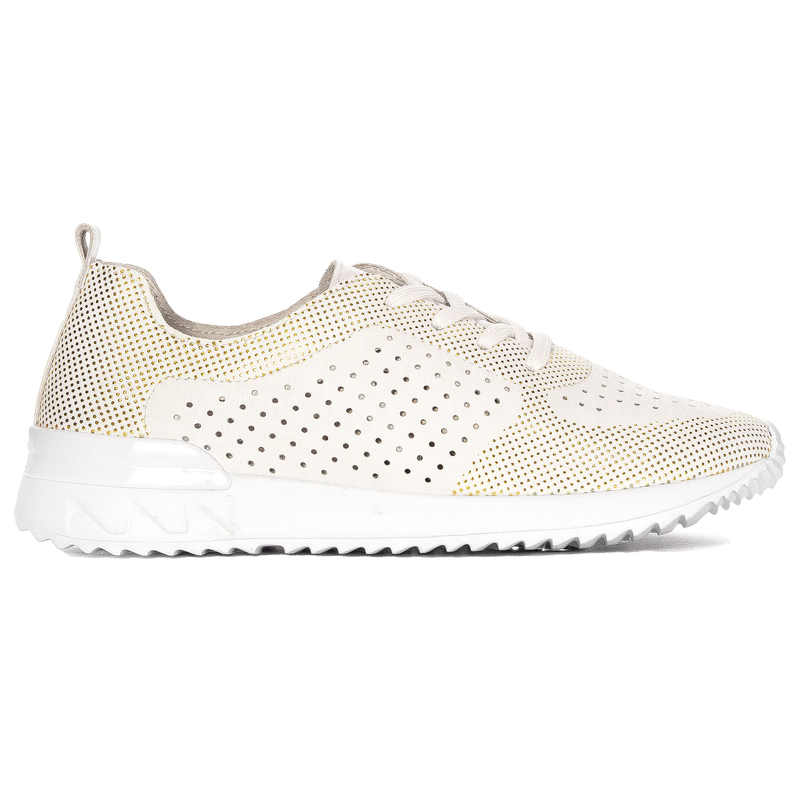 Artiker White-Gold Women's Sneakers