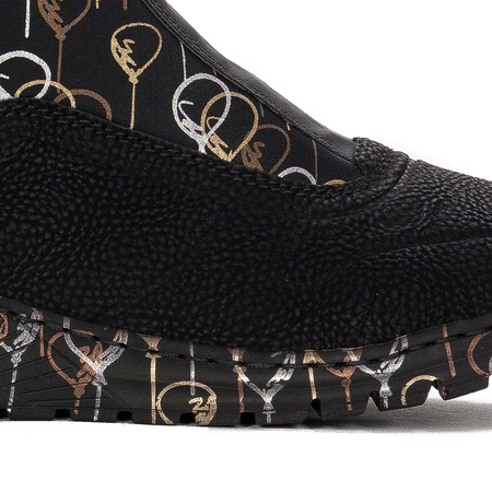 Rieker Półbuty sneakersy damskie Black czarne
