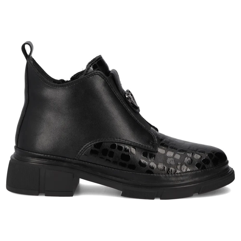 Filippo Leather Ankle Boots Insulated with Fleece Black DBT7430/25 BK