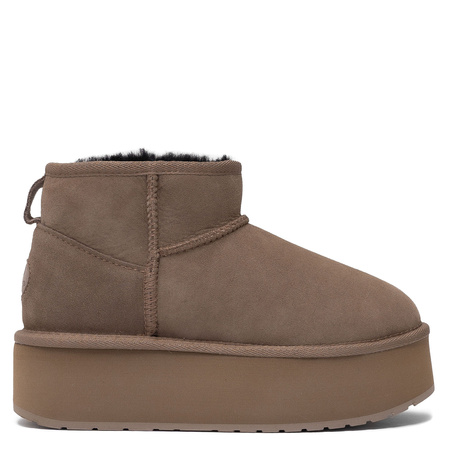 EMU Australia Suede Sheepskin-Lined Ankle Boots On Platform Coriander W13082 Coriander