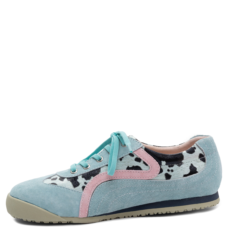 Laura Vita Tivanao Skórzane Sneakersy Zamszowe Wielokolorowe TIVANAO-01-CIEL