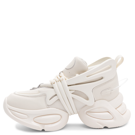 GOE Leather Platform Sneakers Chunky Sole Beige TT2N4014